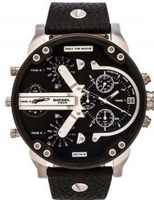 Diesel DZ7313 Men's The Daddies Series Black / Silver Four Time Zone Dial Quartz Black Watch