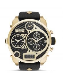 Diesel Mini Daddy DZ7323 Mens Chronograph Black Dial & Leather Watch