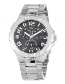 GUESSstainless steelstainless steelstainless steel Black Multifunction Dial Men's Watch I90199G3