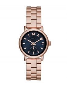Marc by Marc Jacobs Baker Navy Dial rose gold plated stainless steel-plated Ladies Watch MBM3332