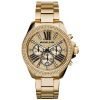 Michael Kors MK6095 Wren Women's Gold Dial Chronograph Crystal Pave Gold-plated Watch