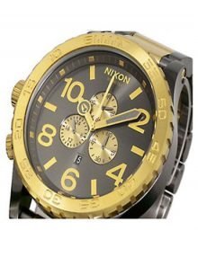 Nixon Chronograph the 51-30 Chrono Gunstainless steel & gold plated stainless steel A083-595 Men's Watch