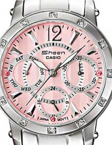 Casio Sheen SHN-3012D-4A Glitz Bezel Ladies Fashion Watch for