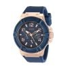 GUESS U0040G6 Men's Denim and Rose-gold plated stainless steel Tone Rigor Standout Casual Sport Watch