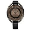 Swarovksi Crystalline Oval 5158517 Ladies Black Ion Plated Stainles Steel Watch