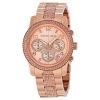 Michael Kors MK5827 Glitz Runway Women's Rose Gold-Tone Midsized Bracelet Watch