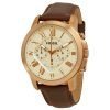 Fossil FS4991 Grant Gents Rose Gold Plated Chronograph Watch