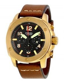 Fossil FS5065 Modern Machine Gents Gold Plated Stainless Steel Chronograph Watch