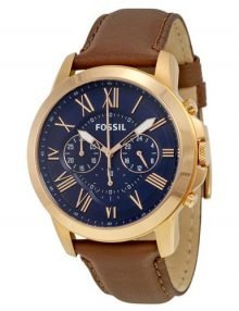 Fossil FS5068 Grant Gents Gold Plated Stainless Steel Chronograph Watch