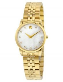 Movado 606998 Museum Ladies Gold Plated Stainless Steel Round Watch