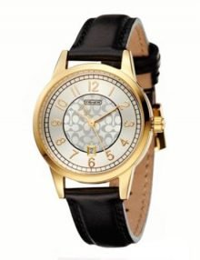 Coach 14000039 Classic Ladies Gold Plated Stainless Steel Round Watch
