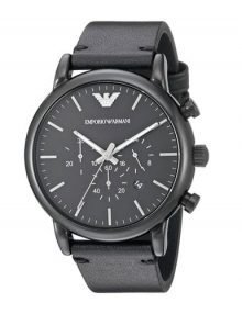 Emporio Armani AR1918 Dress Gents Black Ion Plated Chronograph Watch