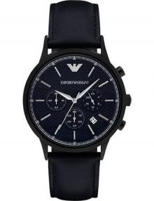 Emporio Armani AR2481 Dress Gents Black Ion Plated Cronograph Watch