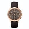 Burberry BU1863 Herringbone Gents Rose Gold Plated Chronograph Watch