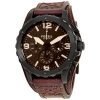 Fossil JR1511 Nate Gents Black Ion Plated Chronograph Watch