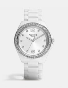 Coach W1181 Tristen Ladies Ceramic Round Watch