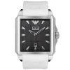 Armani Sportivo ar0656 men's black watch - sport mid steel case silicone band