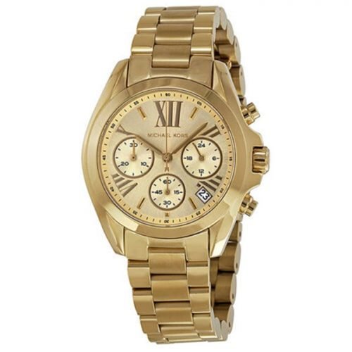 Michael Kors MK5798 Bradshaw Chronograph Champagne Dial Gold-tone Ladies Watch