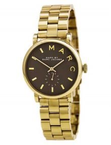Marc by Marc Jacobs Grey Baker mbm3281 women's gold plated watch