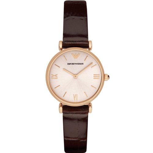 Emporio Armani Gianni T-Bar Burgundy Ladies Watch AR1911