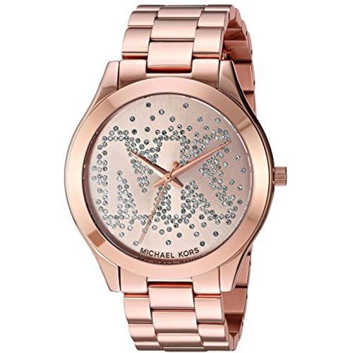 Michael Kors Slim Runway Rose Gold Tone Dial Ladies Watch MK3591