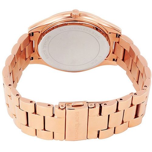 Michael Kors Slim Runway Rose Gold Tone Dial Ladies Watch MK3591